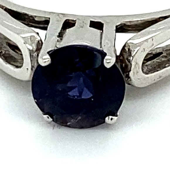iolite 1.22ct Platinum Finish Solid Silver Ring - Picture 7 of 7